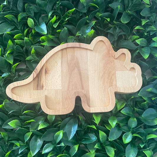 Wooden Sensory Tray - Stegosaurus Dinosaur