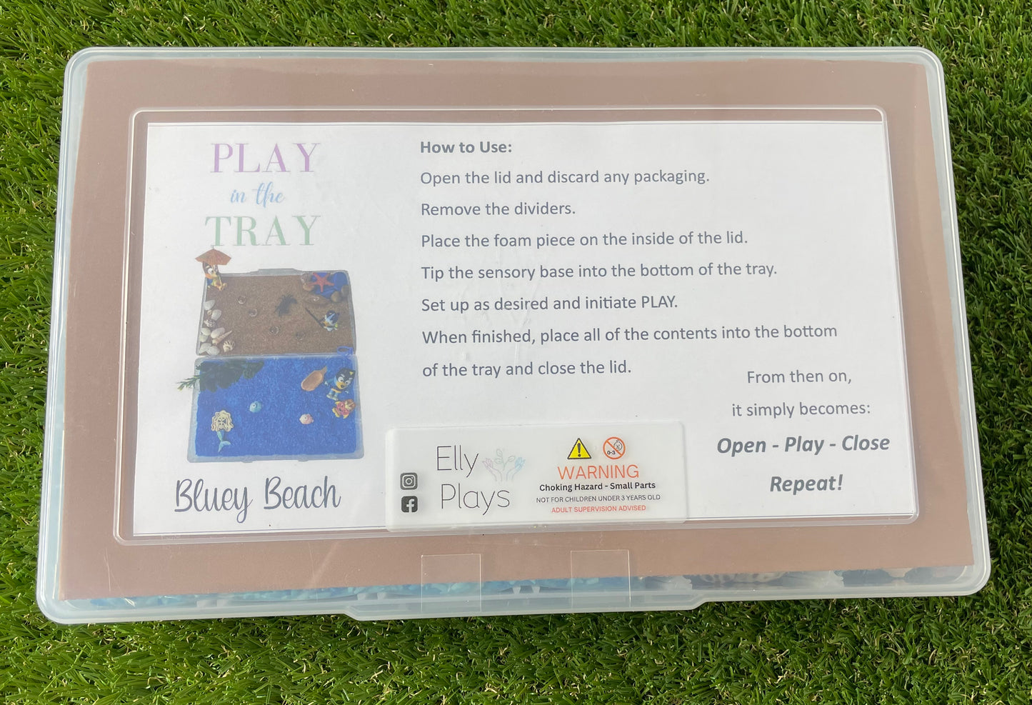 Play in the Tray - Bluey Beach