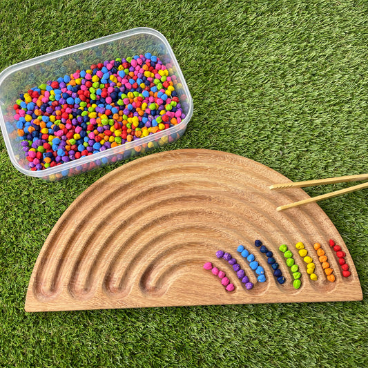 Wooden Rainbow  and Chickpeas